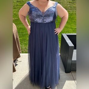 Ever-Pretty Evening Formal Dress - Size 18 - Haze Blue - NWT